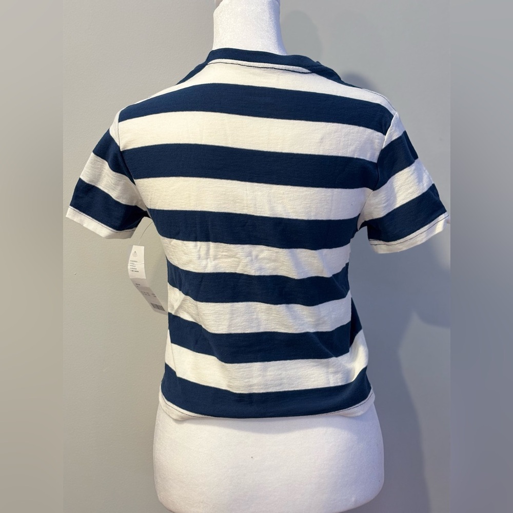 BDG Navy and White Striped Short Sleeve Tee - Picture 2 of 8